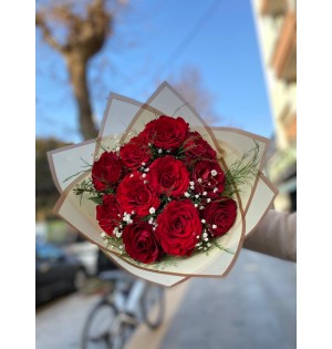11 Kırmızı Gül Buketi